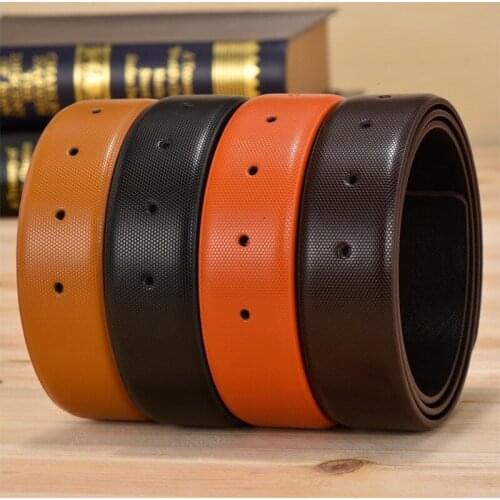 Deepeel 1pc 3.3cm 105cm-125cm Unisex Smooth Buckle Headless Belt Strip Wild Casual Belt with Jeans Overalls YK655