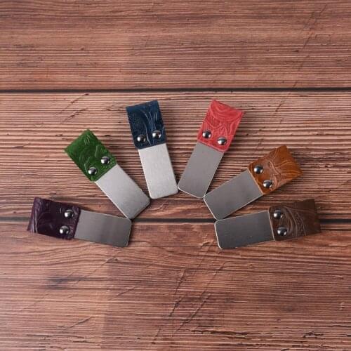 1pcs Metal Pen Holder Brass & Stainless Steel Pen Clip For Traveler Notebooks Journals Cowhide Quality Notebook Accessory