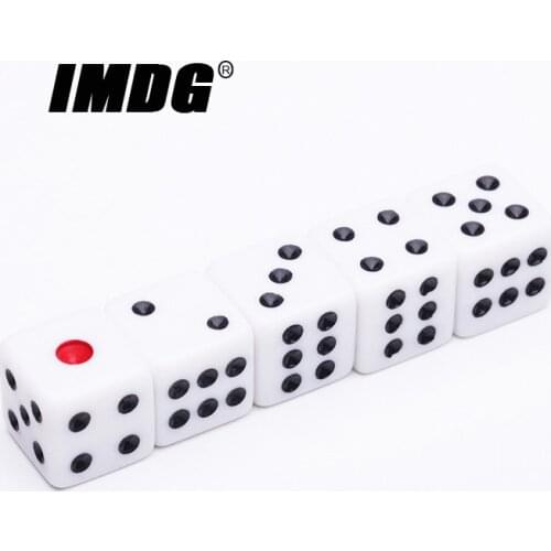 10pcs/pack White Acrylic Dice 16mm Square Corners High Quality Game Toy Accessories Dice