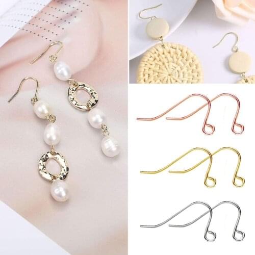 100PCS DIY Earrings Making Supplies Kit Sterling Silver Copper-plated Fish Hook Earring Jewelry Making