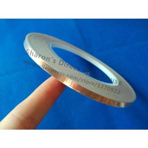 2 pcs 5MM x 30Meters Copper foil tape Adhesive copper tape Shield Tape Single Conductive Film Copper Foil Tape Strap
