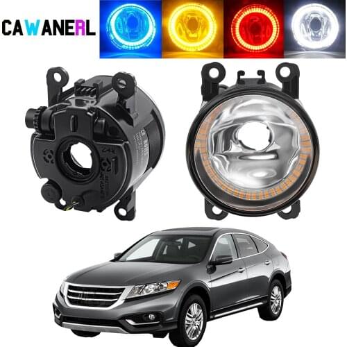 2 X Angel Eye Fog Light Assembly Car Front Bumper Halo Ring Fog Daytime Running Lamp DRL 12V For Honda Crosstour 2013 2014 2015