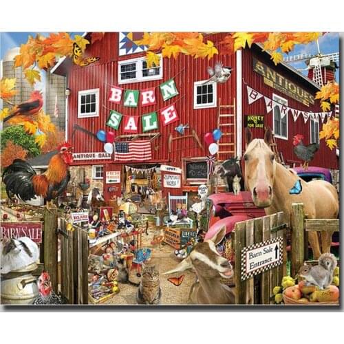 3D Diamond Painting Cross Stitch kits farmhouse/horse DIY Diamond Embroidery mosaic full Square Crystal Diamond Mosaic decor art