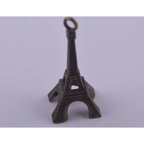 50pcs/lot Vintage Bronze Eiffel Tower Shaped Charms Pendants for Jewelry Making DIY Handmade 40x15 mm