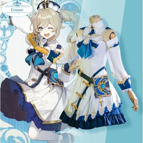 Anime Genshin Impact Barbara Game Suit Lovely Dress Gorgeous Uniform Cosplay Costume Halloween Party Outfit For Women