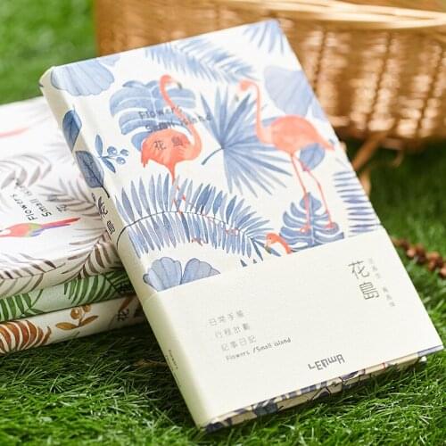 "Flora Birds" Hard Cover Diary Beautiful Notebook Lined Grid Journal Memo Notepad Girls Stationery Gift