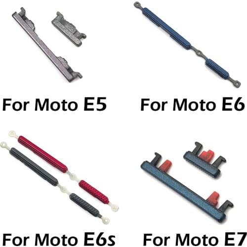 Side Power Key + Volume Button For Moto E6S E6 E5 E 2020 / For Moto One Power ON / OFF Buttton Key Set Replacement Part