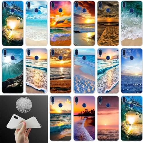 Cover Phone Case Clear Sea Sky Sandy beach sunset For Huawei Honor 30 20 10 9 Lite 9a 8a 7a pro 8x 10i 30s