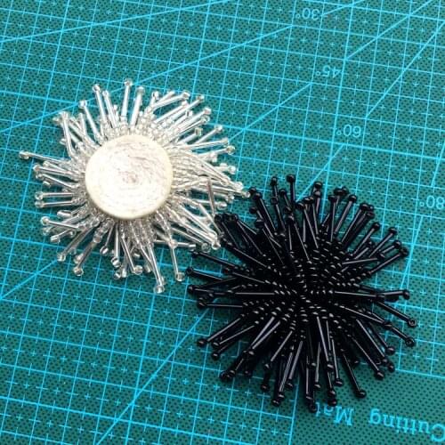 Handmade beaded flower earrings shoe flower DIY accessories decorative patch decals
