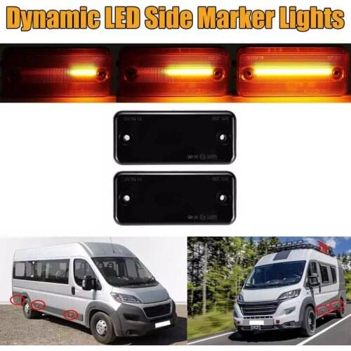 Dynamic LED Side Marker Light Turn Signal Light for Iveco Fiat Ducato Citroen Relay Peugeot Boxer Renault VOLVO Truck