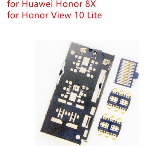 For Huawei Honor 8X/ View 10Lite Card Reader SIM SD Card Slot Connector Socket Holder Tray Reader Replacement Repair Spare Parts