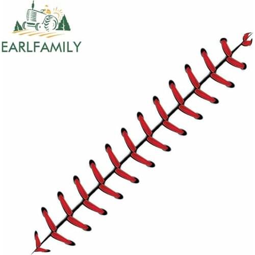 EARLFAMILY 13cm x 12.7cm For Baseball Lace Car Stickers Refrigerator Decal Occlusion Scratch Graffiti Sticker Motorcycle Decor