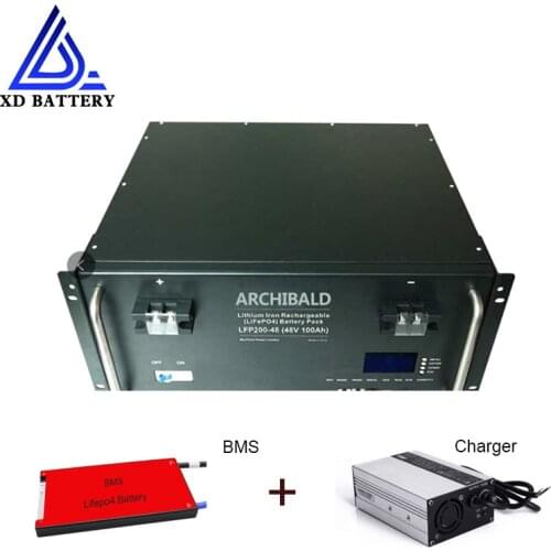 Customized 48 volt rechargeable deep cycle Li ion 48 V 200AH solar lithium Lifepo4 battery pack