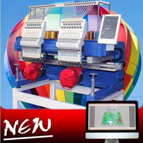 China 10 years service ! HOLiAUMA Newest Commercial/Industrial high speed like double head 15 color brother embroidery machine