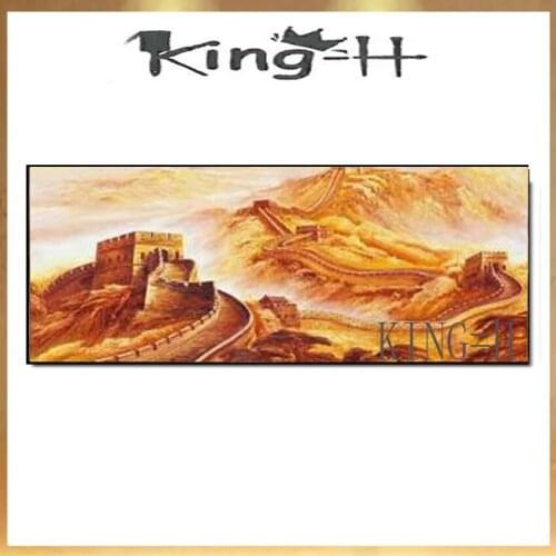 China Artist Hand-painted High Quality Special Landscape Great Wall Oil Painting Chinese Landscape Great Wall Oil Painting