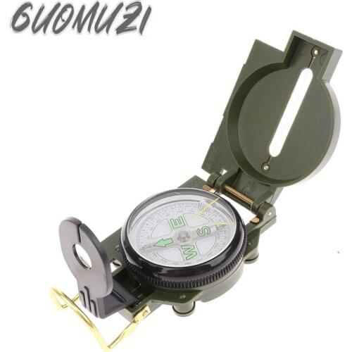 Portable Compass Military Outdoor Camping Mini Folding Lens Compass Survival Trip Nauwkeurige Navigatie Expeditie Tool