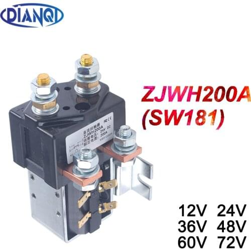 SW181 NO+NC 12V 24V 36V 48V 60V 72V 400A DC Contactor ZJWH200A for forklift handling drawing wehicle car PUMP MOTOR
