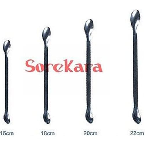 20cm Stainless steel double-ended trace medicine spoon Experiment Pharmacy Lab Use