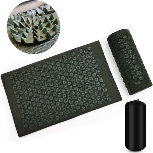 Loogdeel Yoga Massage Mat Acupressure Mat for Back Neck Pain Relief Acupuncture Mat Pillow Kuznetsov applicator Massager Pad