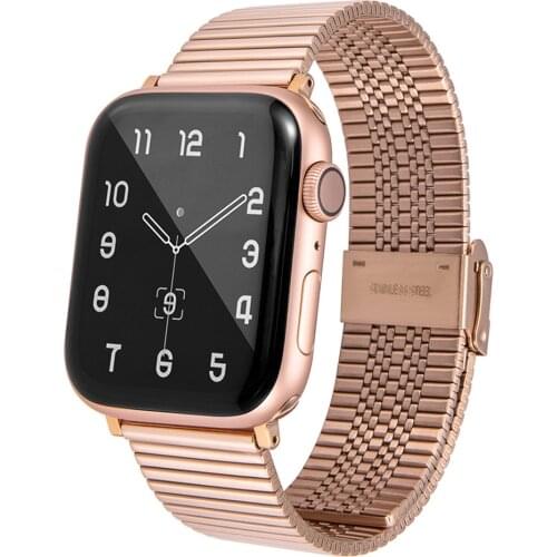 Fashion Stainless Steel Strap for Apple Watch SE Band Series 6 5 4 3 2 Metal Bracelet 40mm 44mm 38mm 42mm for iWatch Belt
