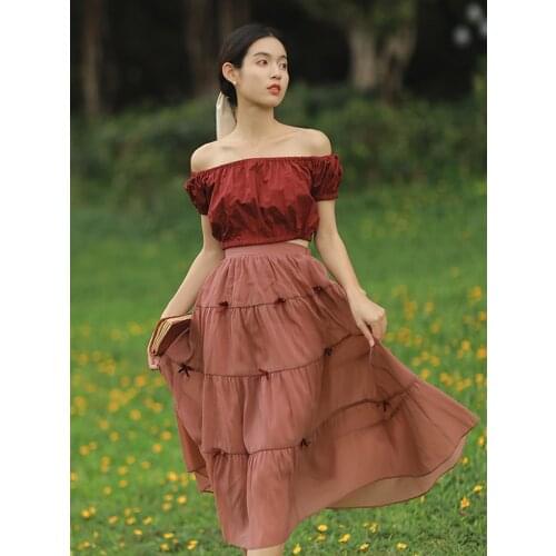 Summer New Womens Korean Version Of Ins With The Same Temperament And Thin Dress Travel Holiday Suit Dress Two-Piece Suit