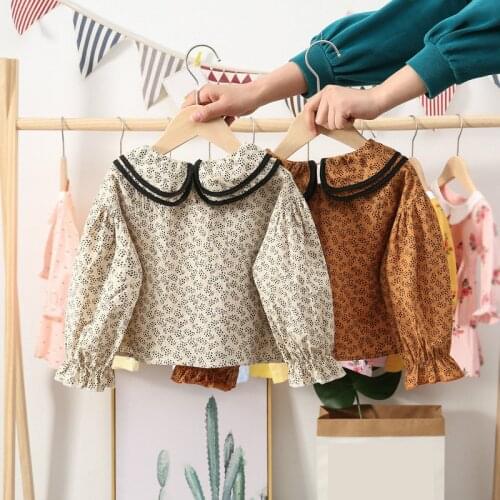 2020 New Autumn Korean Style Clothes Princess Toddler Girls Long Sleeve Cotton Shirts Kids Tops Blouse Clothing