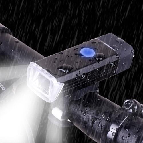 Bicycle Front Handlebar LED Light Rechargeable Waterproof Bike Flashlight with Handlebar Mount with USB adaptor