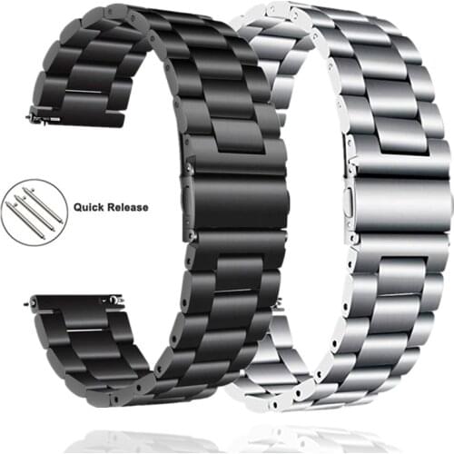 Stainless Steel 20mm Watch Band For Samsung Galaxy Watch 42mm Bracelet Watch Strap For Huawei Watch GT For Amazfit Bip GTR Strap