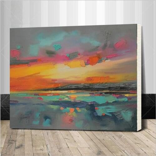 Hand Painted painting "Impression Sunrise" by Monet Wall Art Canvas Painting By Numbers Picture For Living Room 40*50cm Framed