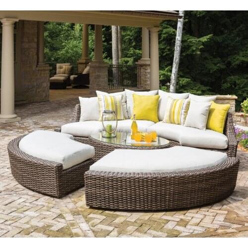 Sigma promotio modern classic european style round shape wicker sofa