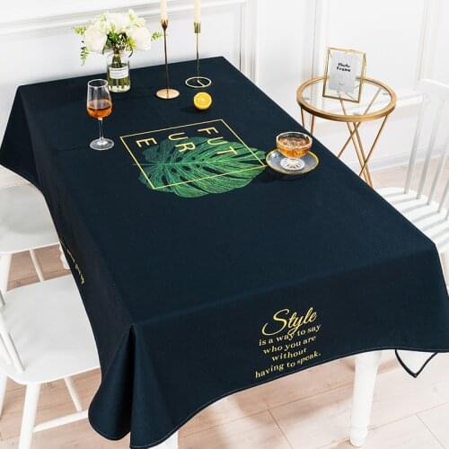 Nordic tablecloth fabric European cotton and linen table linen round table tablecloth rectangular TV cabinet tea table