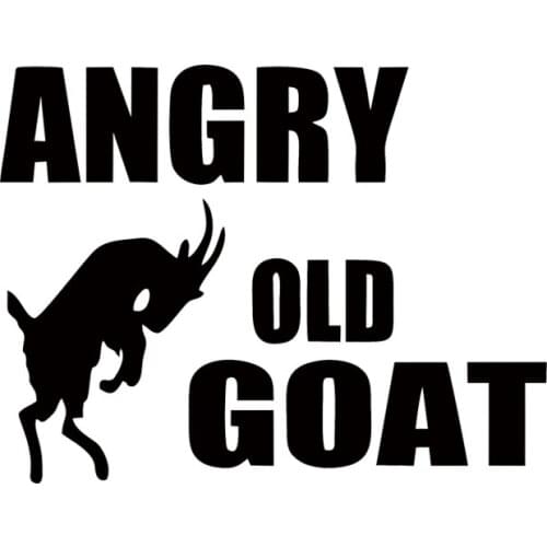 Car Stying Angry Old Goat Car Sticker For Truck Window Bumper Auto Suv Door Vinyl Graphics Decals Jdm