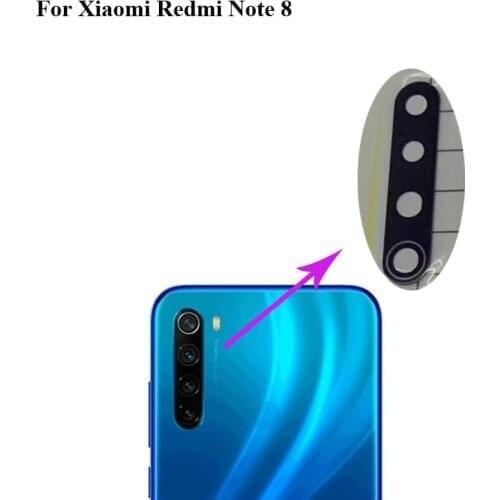 2PCS High quality For Xiaomi Redmi Note 8 Back Rear Camera Glass Lens test good for Xiaomi Mi Red mi note8 Replacement Parts