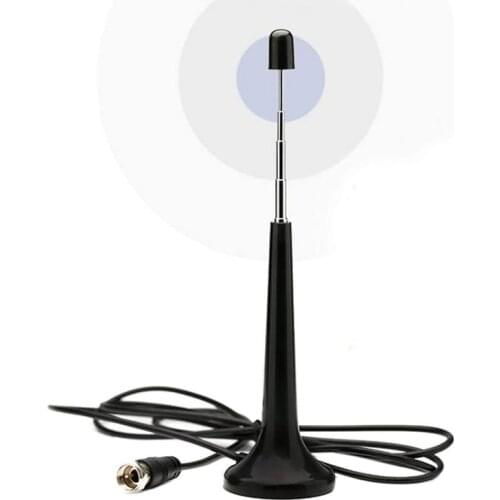 72-868Mhz Radio TV FM DTMB Antenna Telescopic 15Dbi High Gain Antenna with F Male Connector