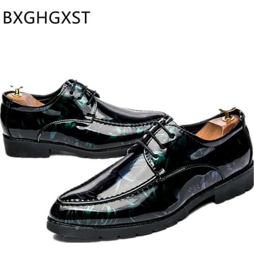 Coiffeur Oxford Shoes For Men Formal Italian Party Shoes Men 2021 Brand Elegant Shoes For Men Patent Leather Chaussure Homme