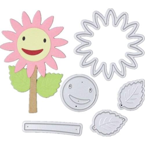 Smiling Flower Metal Cutting Dies Stencils for DIY Scrapbooking/photo album Decorative Embossing DIY Paper Cards