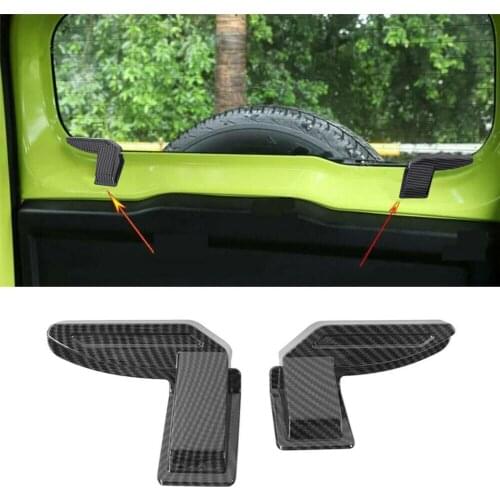 2Pcs ABS Rear Windshield Heating Wire Protection Cover Carbon Black For Suzuki Jimny Sierra JB64 JB74 2019 2020 Demister Cover