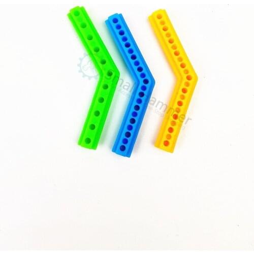 10PCS 7*7*53mm yellow/blue/green angle pole 135 degree angle pole single angle technology building blocks