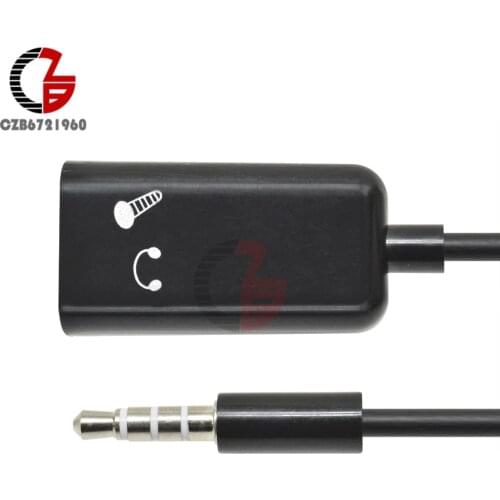 2 in 1 3.5mm Splitter Stereo Audio Cable Adapter Connector Male to Headphone Headset + Microphone Mic for PC Laptop