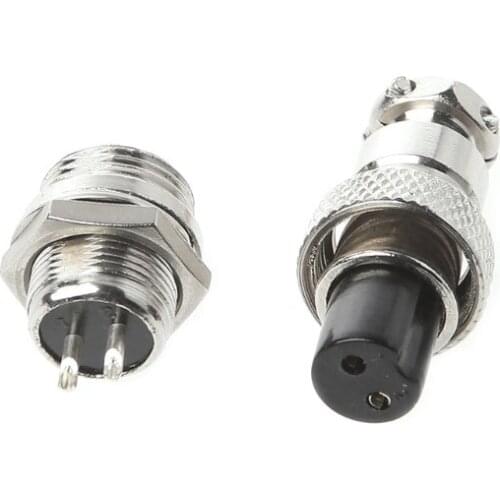 Aviation Plug Male & Female Wire Panel Metal Connector 12mm 2/3/4/5/6 Pin GX12
