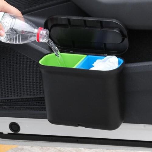 Car Trash Garbage Can For Car Dustbin Waste Rubbish Basket Bin Organizer Storage Holder Bag Office Small Storage Box