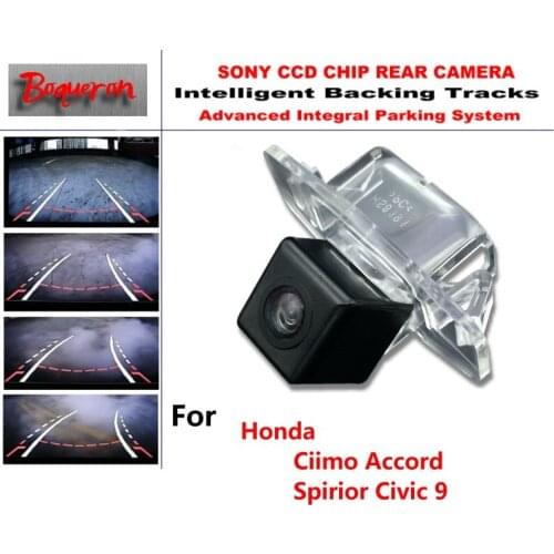 For Honda Ciimo Accord Spirior Civic 9 CCD Car Backup Parking Camera Intelligent Tracks Dynamic Guidance Rear View Camera