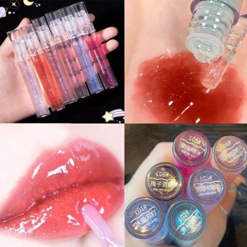 Lip Oil Scented Lip Gloss Plumping Lip Gloss Scented Lip Jelly Lip Gloss Moisturizer Shiny Oil Mirror Water Gloss Lip Glaze 1PC