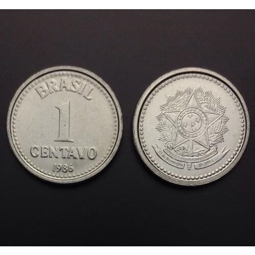 Brazil 1 Cruzeiro 1986 100% Real Original Collection Coins Unc Genuine Coin
