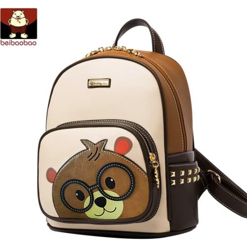 Beibaobao Brand Womens Backpack Luxury Student Schoolbag Girl Cute Bear Backpack Bagpack 2021 Summer New Women Bags Backpack
