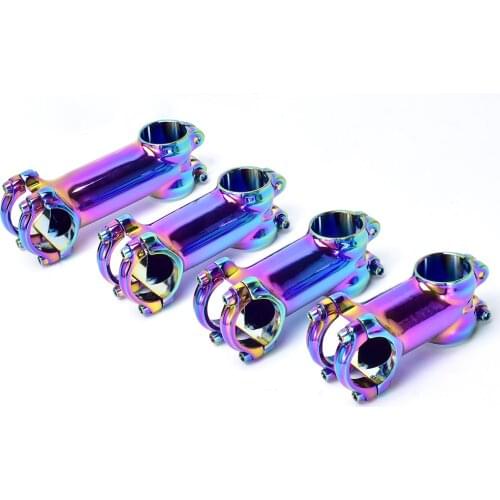 Plating color Alloy Bike Stem 7/17 Degree MTB Road Bicycle Stem 31.8mm 60/70/80/90mm Ultralight Mountain MTB Bike Power Parts
