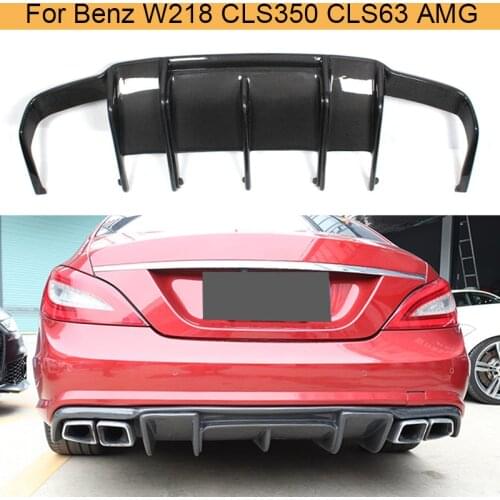 For W218 Carbon Fiber Auto Car Rear Bumper Diffuser Lip Spoiler for Mercedes Benz W218 CLS350 CLS63 AMG 2012 - 2017
