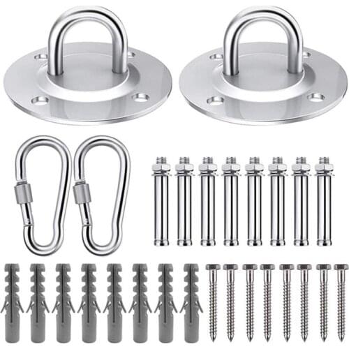 Stainless Steel Fixed Plate Hammock Sandbag Fixed Buckle Yoga Pilates Swing Fitness Hardware Accessories