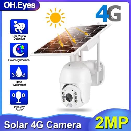OH.eyes 2MP 1080P CCTV Camera 3G 4G Sim Card Wireless PTZ IP Camera 5MP HD Security Outdoor Surveillance Two Way Audio CamHi