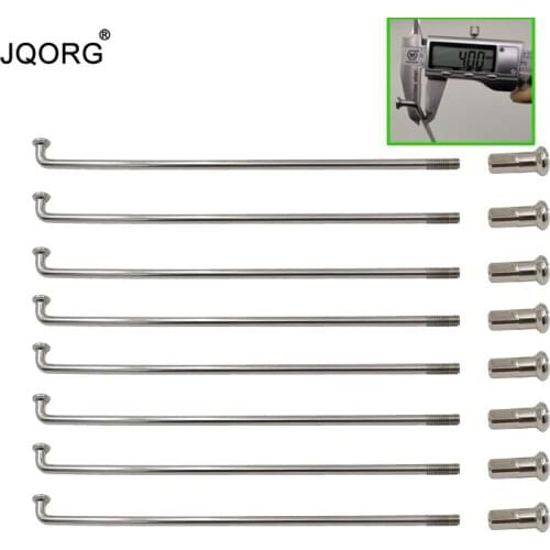 JQORG 50 Pieces A Lot Motorcycle Spokes Diameter 4.0mm J-BEND 304 Stainless Steel Material Motocross Wheel Spokes And Nipples